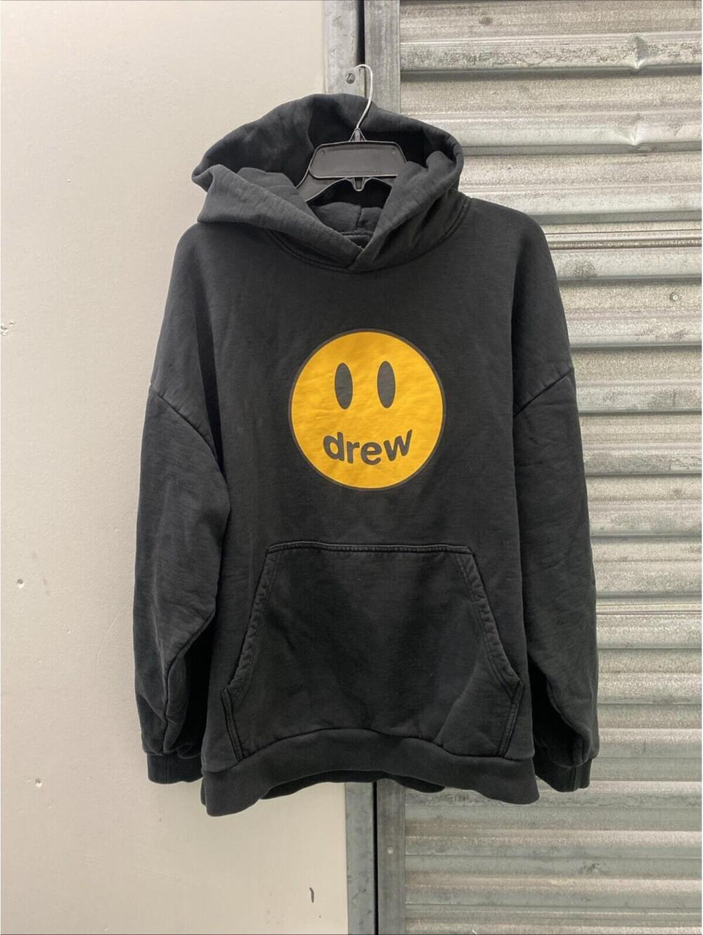 Drew House Mascot JUSTIN BIEBER STREETWEAR  Oversized Hoodie Faded Black Size L